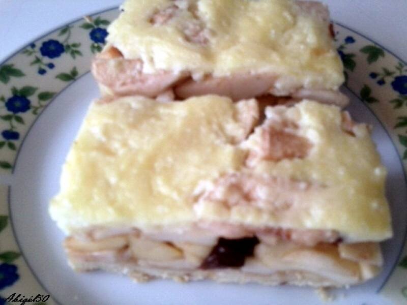 Almás-habos sütemény
