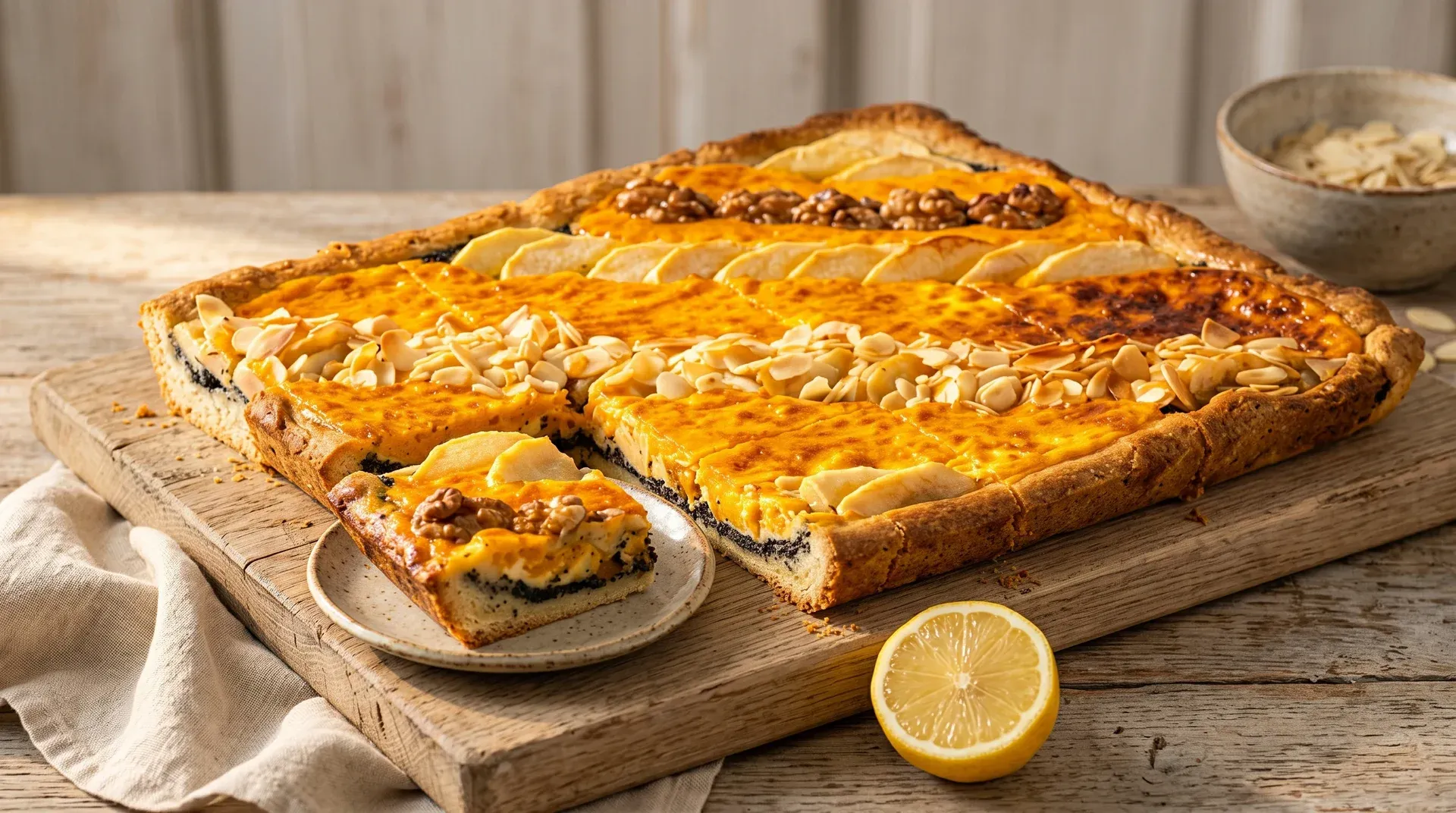 Sütőtökös-almás pite mákkal