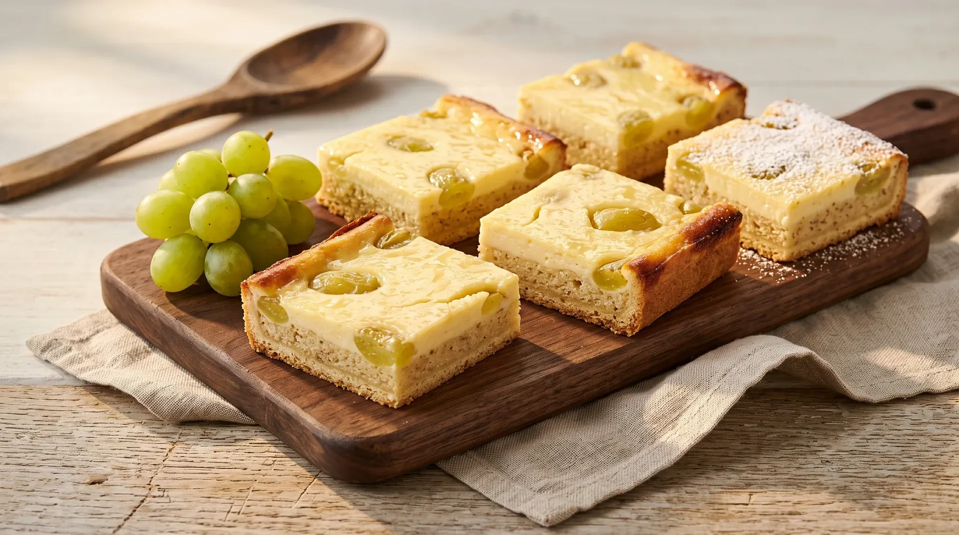 Szőlős puding szelet