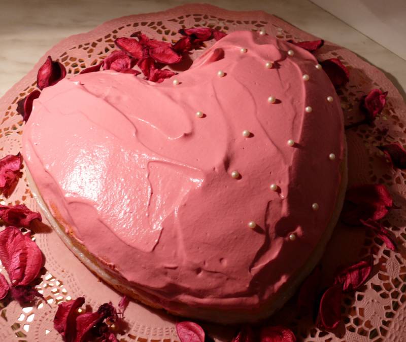 Valentin napi pudingos torta