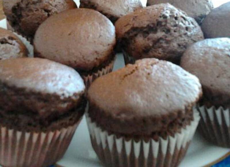 Csokoládés, túrós muffin