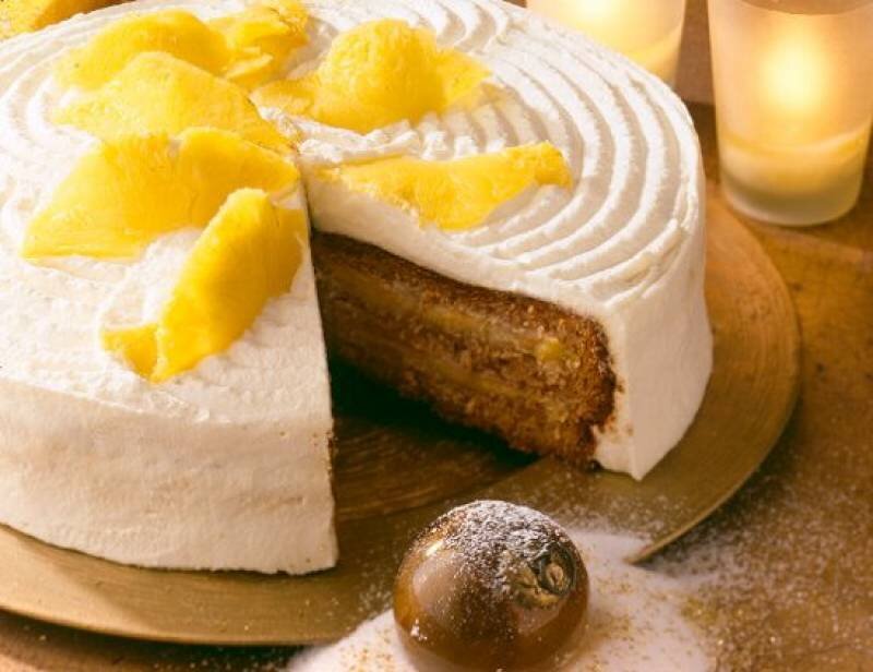 Ananászos-mézes torta