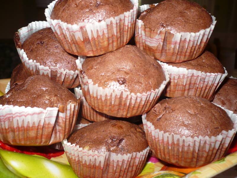 Csoki muffin Túró Rudival