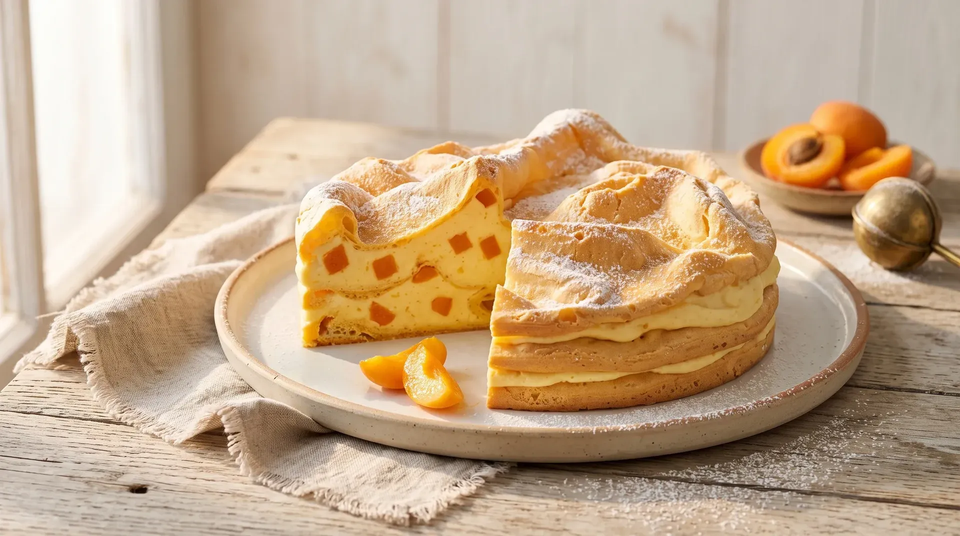 Kajszis képviselőfánk torta