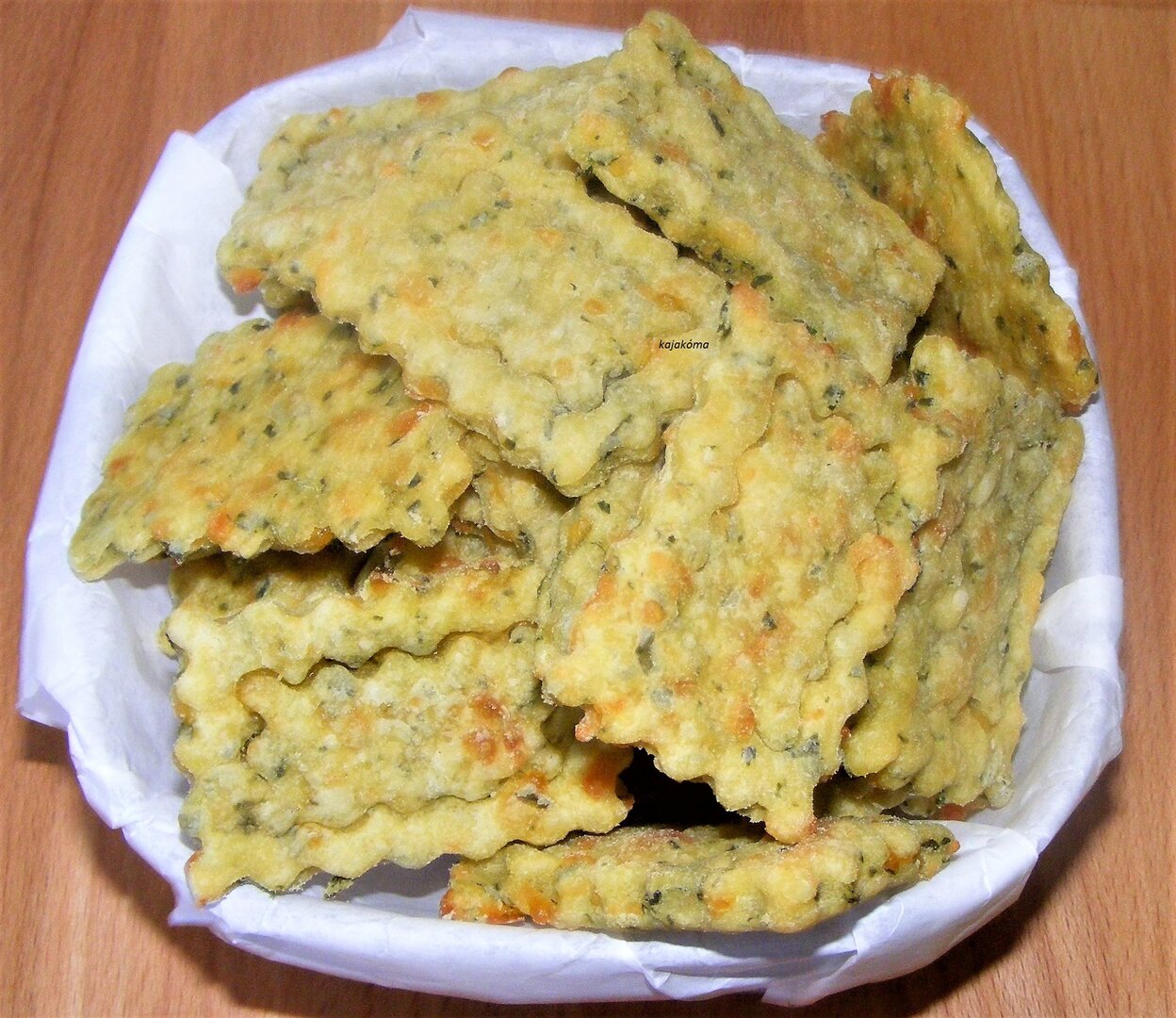 Medvehagymás sajtos keksz