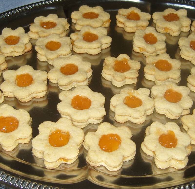 Lekváros linzer viirágok
