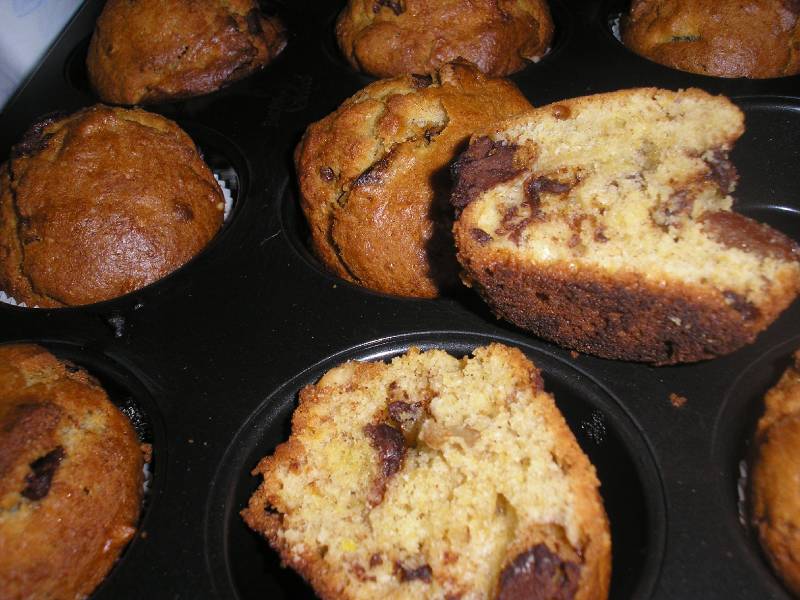 Muffin csokidarabokkal