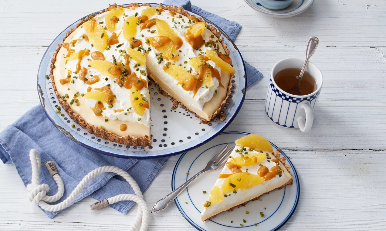 A Homoktövises narancstorta receptje 14 szeletes sütemény elkészítéséhez elegendő.
