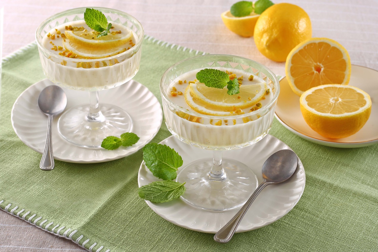 Citromos panna cotta