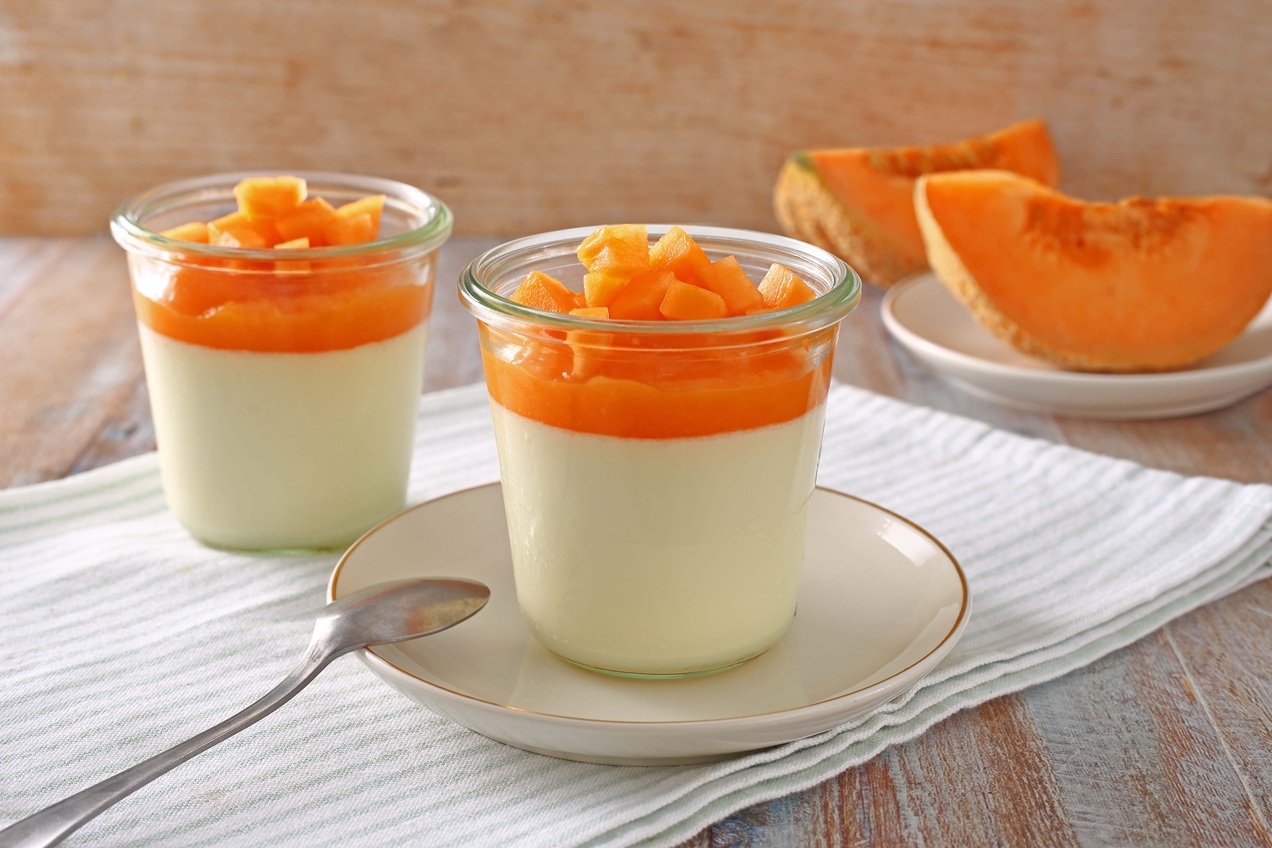 Sárgadinnyés panna cotta