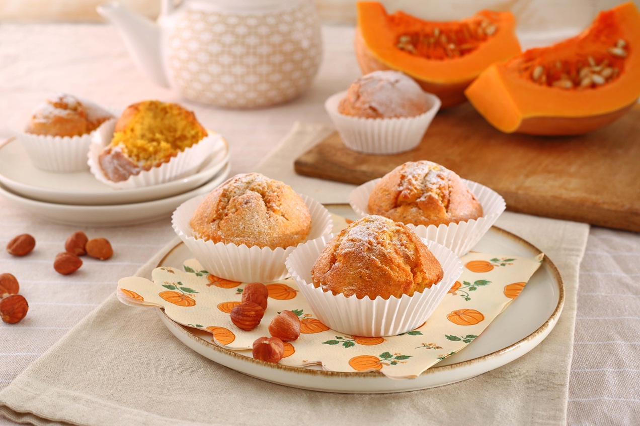 Sütőtökös-mogyorós muffin Airfryerben