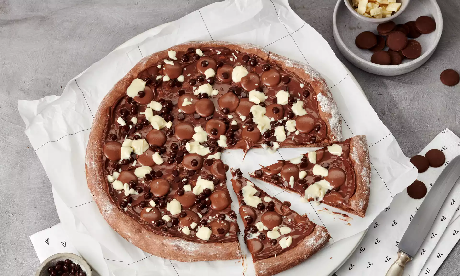 Mogyorókrémes pizza
