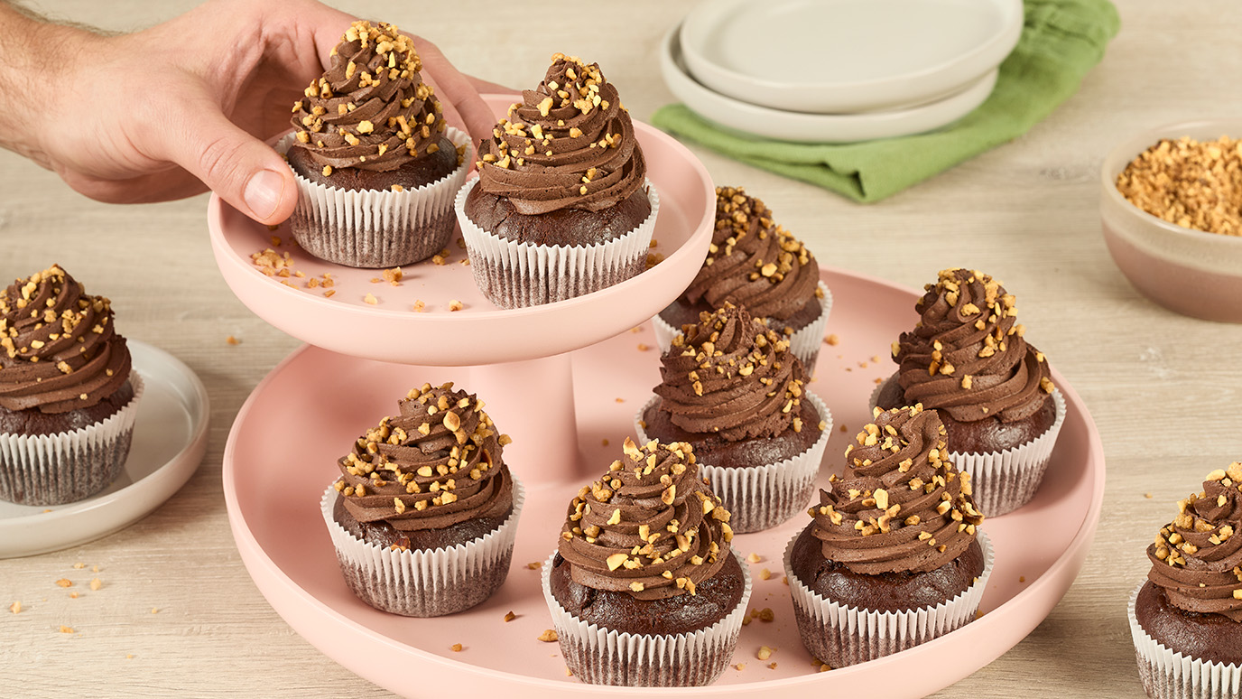 Vegán dupla csokoládés cupcake