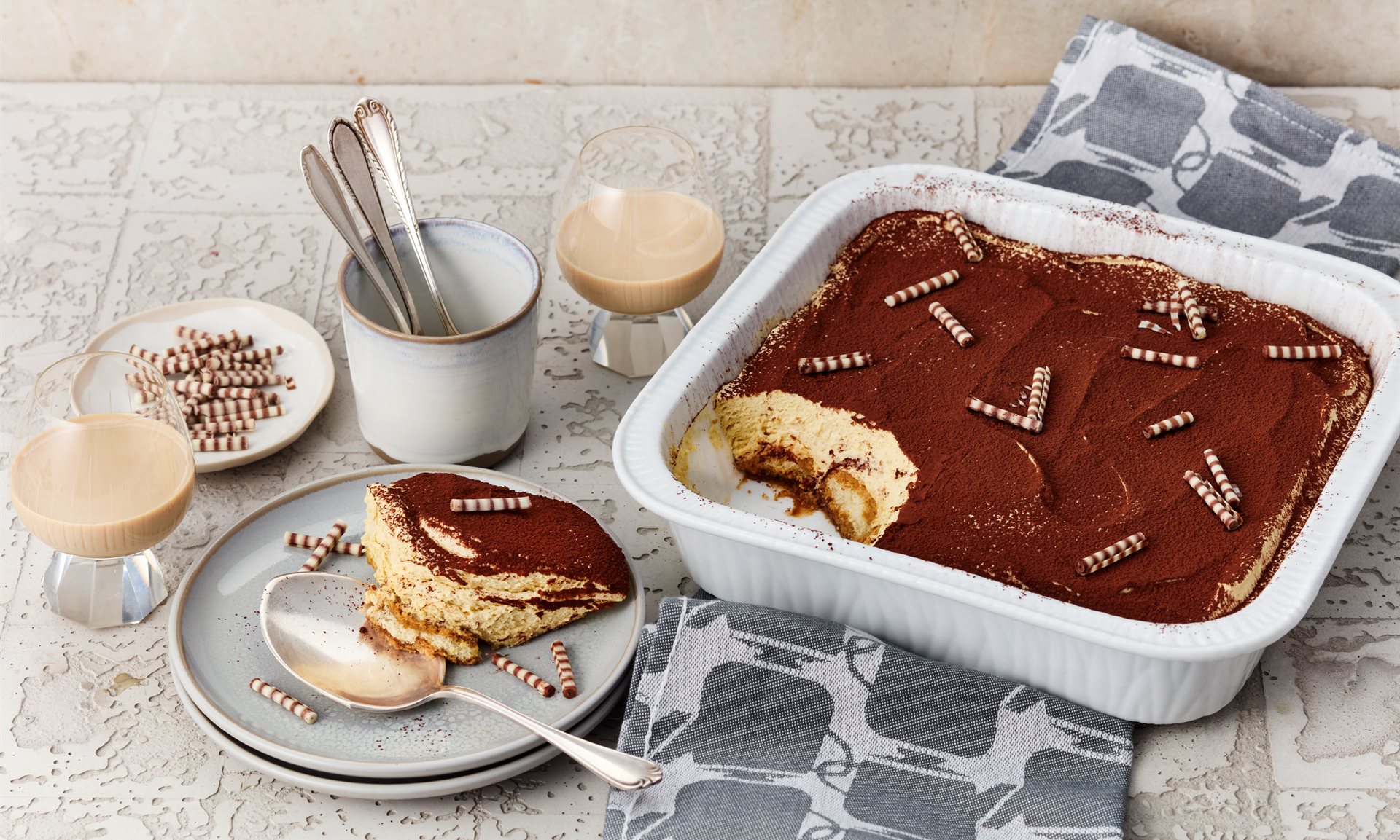 Tiramisu tejszínes krémlikőrrel