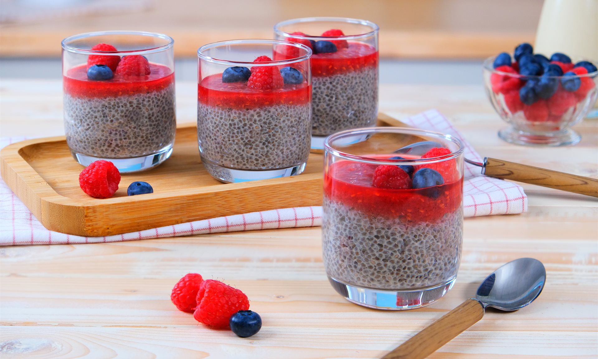 Chia puding gyümölcsréteggel