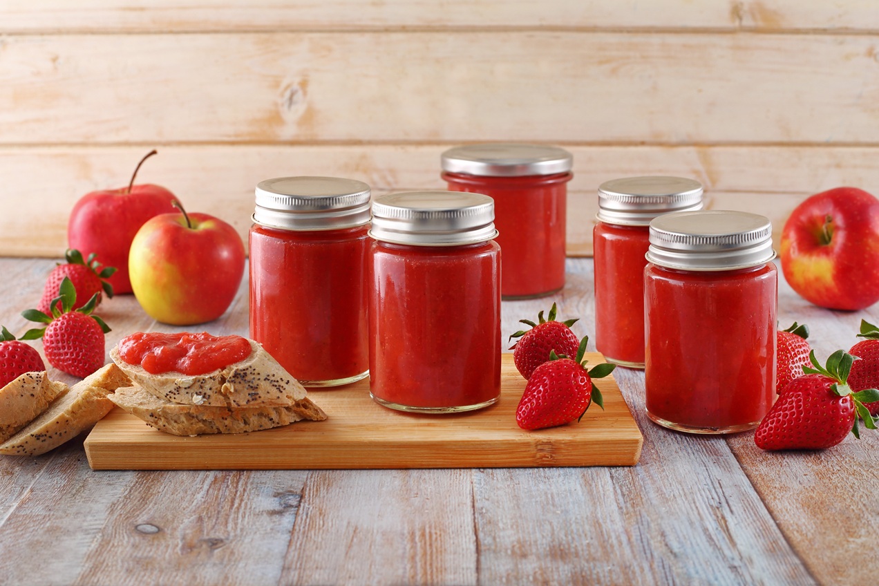 Vaníliás eper-alma lekvár