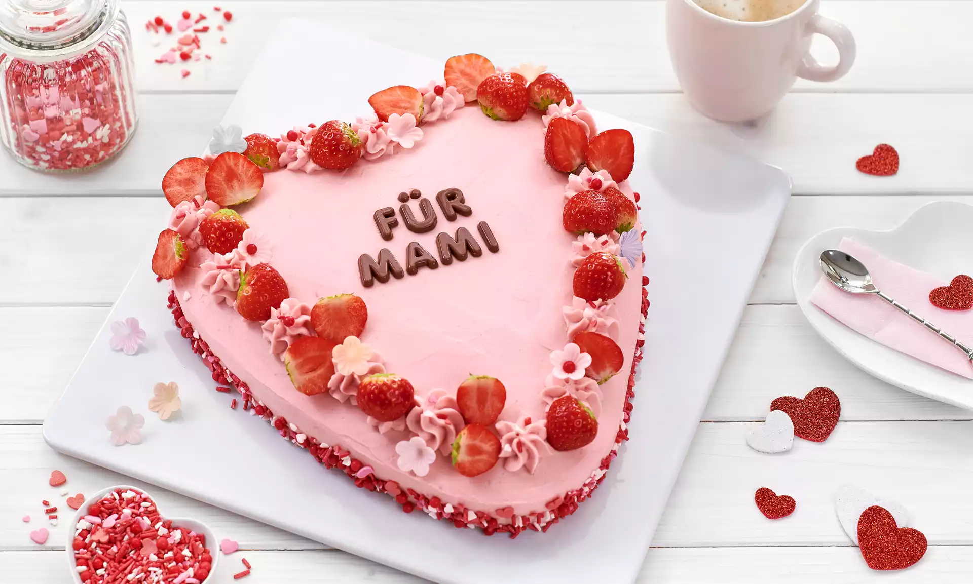 Anyák napi szívtorta