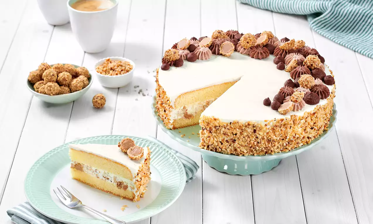 Mogyorós tejszínes torta