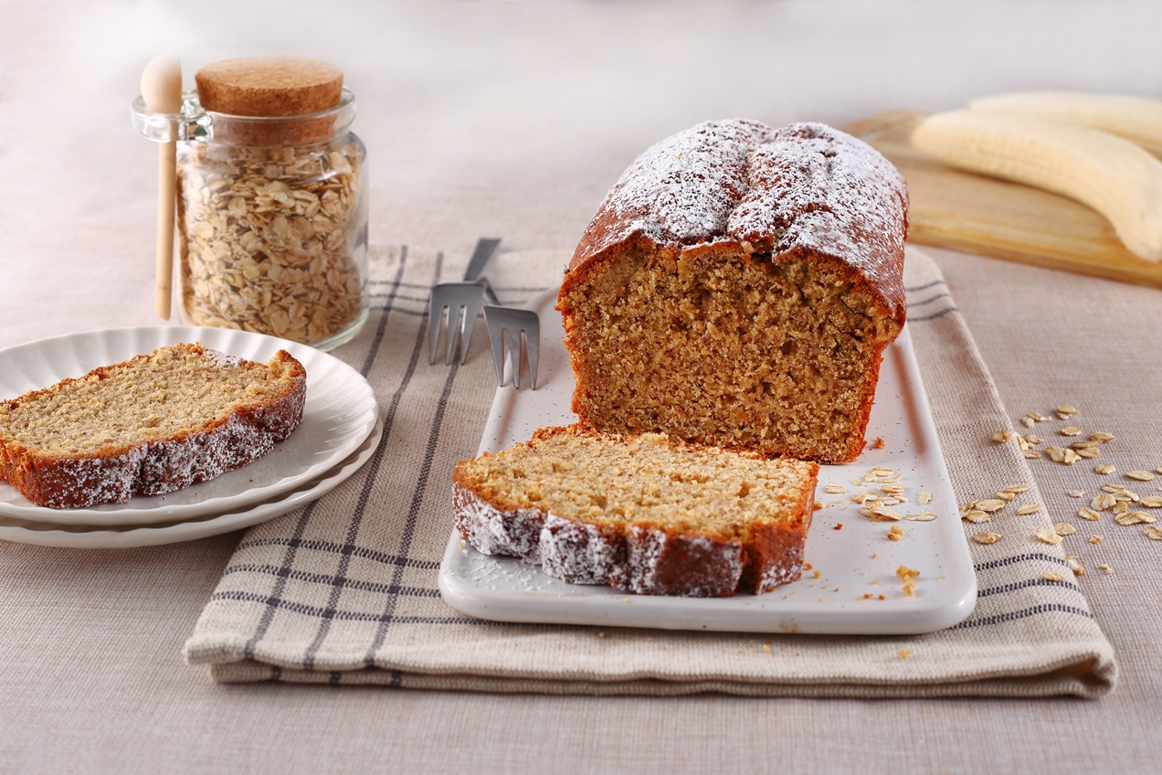 Zabpehelylisztes banánkenyér