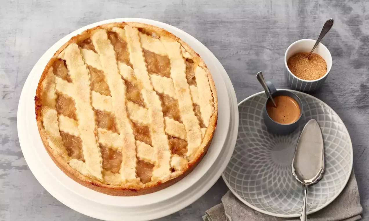 Rácsos almás pite