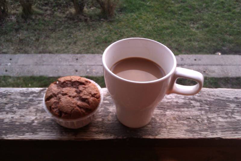 Meggyes-csokis muffin