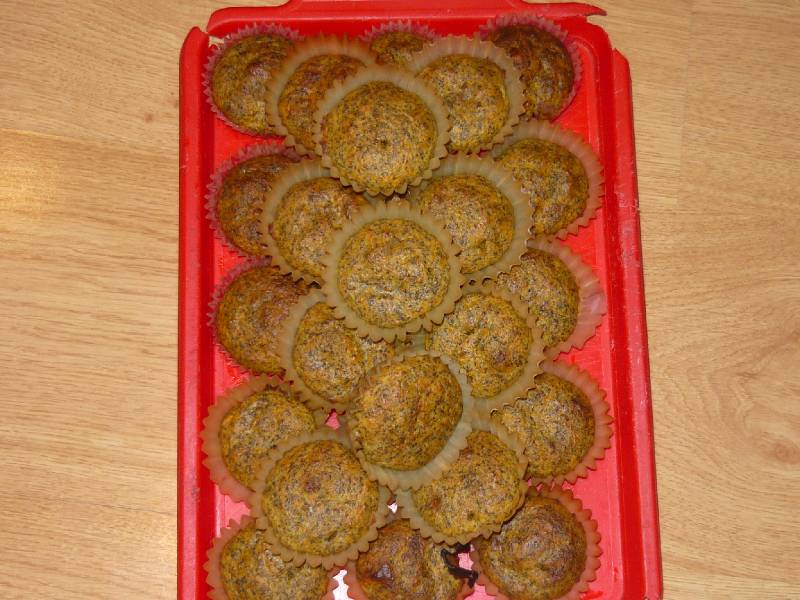 Tökös - mákos muffin