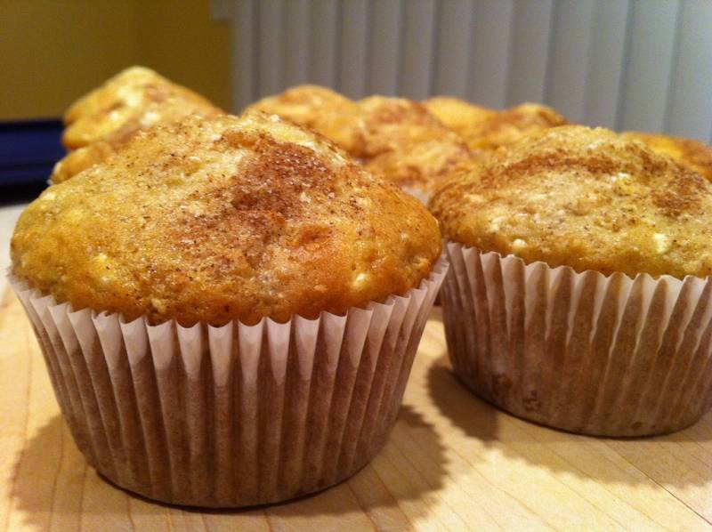 Zabpelyhes-répás-almás muffin
