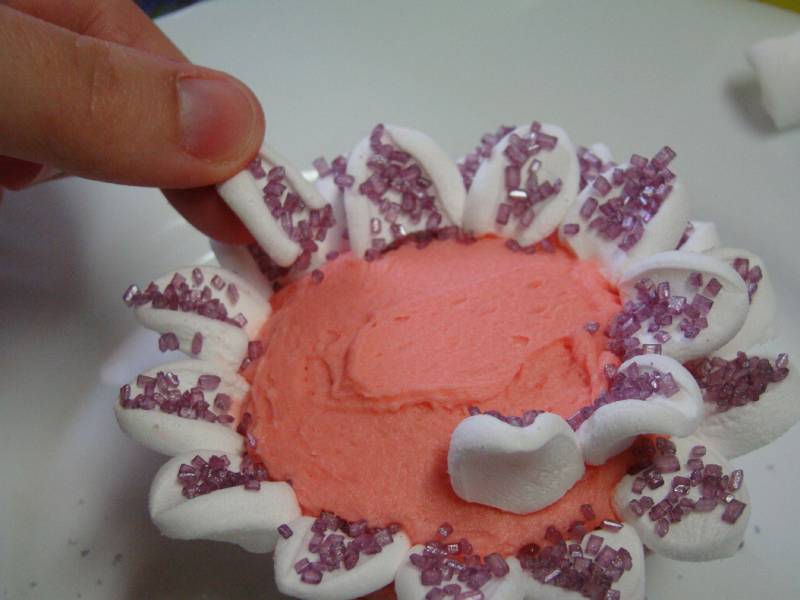 Virág cupcake