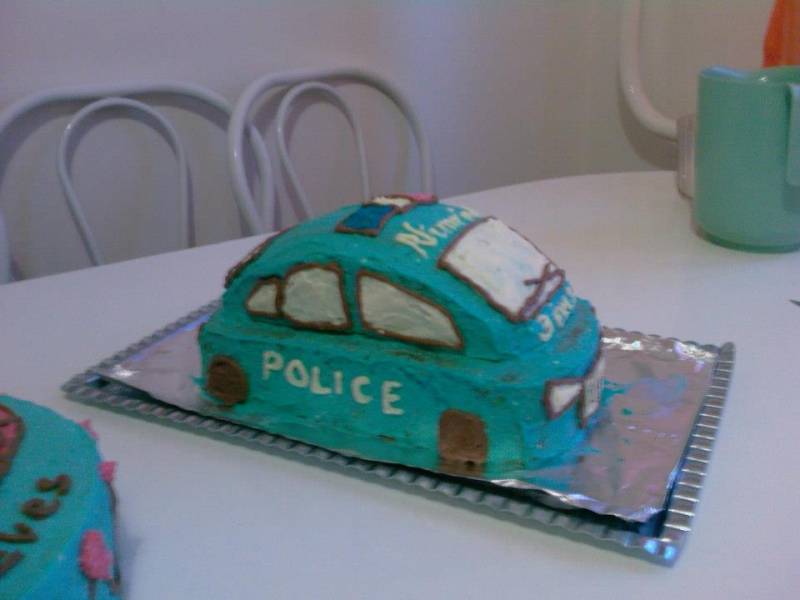 Rendőrautó torta