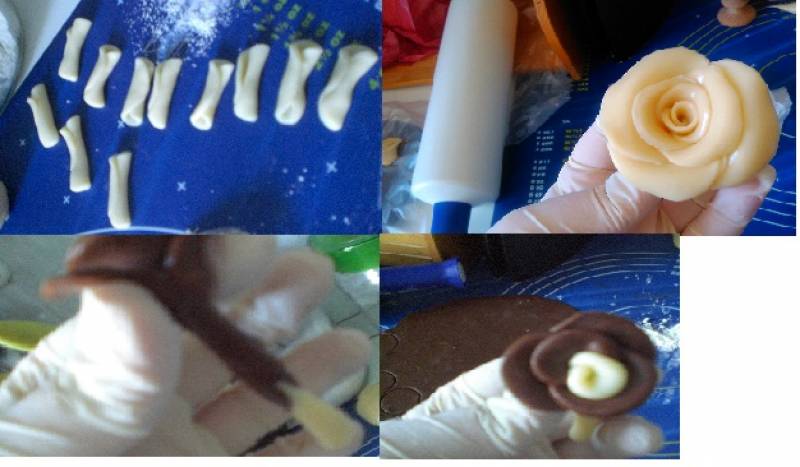 Plasztik csoki -- tortadísz készítés