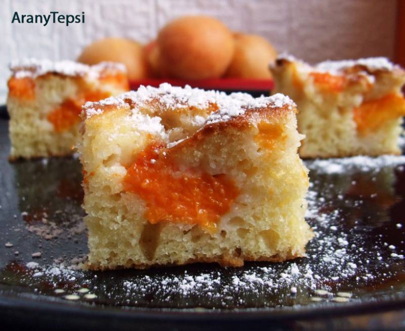 Sárgabarackos sütemény  joghurtos tésztából