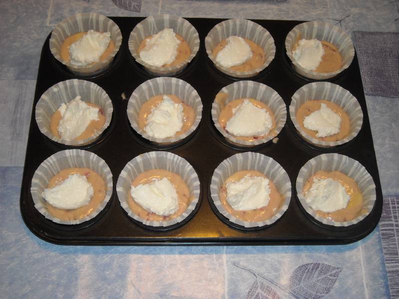 Epres-túrós muffin