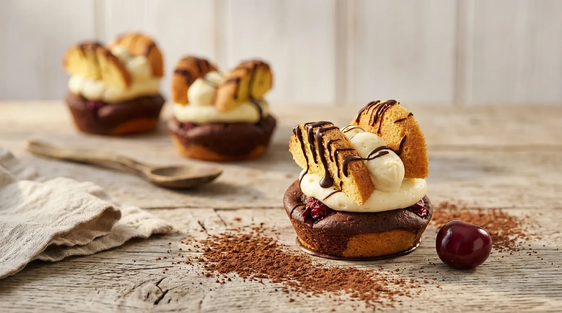 Krémes muffin pillangó